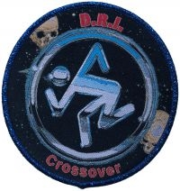 D.R.I. - Patch Crossover Blue Border (9,3 Cm in der Gruppe MERCHANDISE / Stoffaufnäher / Heavy Metal bei Bengans Skivbutik AB (5562687)