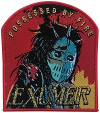 Exhumer - Patch Possessed By Fire Red Border in der Gruppe MERCHANDISE / Stoffaufnäher / Heavy Metal bei Bengans Skivbutik AB (5562690)