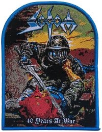Sodom - Patch 40 Years At War Blue Border ( in der Gruppe MERCHANDISE / Stoffaufnäher / Heavy Metal bei Bengans Skivbutik AB (5562694)