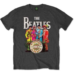 Beatles - Sgt Pepper Uni Char Grey T-Shirt in der Gruppe MERCHANDISE / T-shirt / Pop-Rock bei Bengans Skivbutik AB (5563400r)