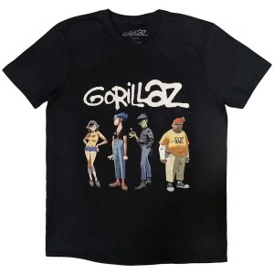 Gorillaz - Spray Logo Group Uni Bl T-Shirt in der Gruppe MERCHANDISE / T-shirt / Pop-Rock bei Bengans Skivbutik AB (5563404r)