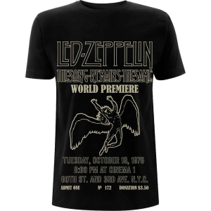 Led Zeppelin - Tsrts World Premiere Uni Bl T-Shirt in der Gruppe MERCHANDISE / T-shirt / Pop-Rock bei Bengans Skivbutik AB (5563411r)