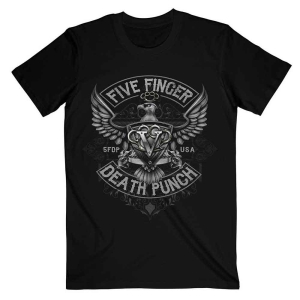Five Finger Death Punsch - Howe Eagle Crest Uni Bl T-Shirt in der Gruppe MERCHANDISE / T-shirt / Hårdrock bei Bengans Skivbutik AB (5563599r)