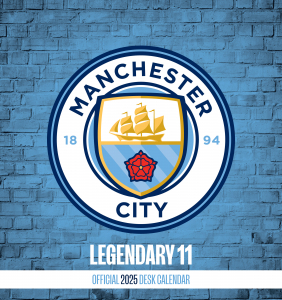 Manchester City Fc  - 2025 Desk Easel Calendar in der Gruppe MERCH / Kalender 2025 / Calendars League bei Bengans Skivbutik AB (5563868)
