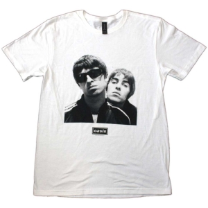 Oasis - Noel & Liam Square Photo Wht T-Shirt  (M) in der Gruppe MERCHANDISE / T-shirt / Pop-Rock bei Bengans Skivbutik AB (5564157)