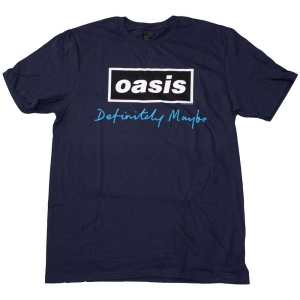 Oasis - Definitely Maybe Text Logo Navy T-Shirt (M) in der Gruppe -Start Tshirt bei Bengans Skivbutik AB (5564172)