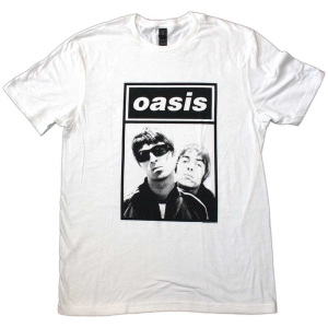 Oasis - Noel & Liam Boxed Photo Wht T-Shirt in der Gruppe MERCHANDISE / T-shirt / Pop-Rock bei Bengans Skivbutik AB (5564207r)