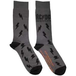Ac/Dc - Back In Black Bolts Char Socks (Eu 39-45 in der Gruppe MERCH / Minsishops-merch / Ac/Dc bei Bengans Skivbutik AB (5564489)