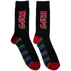 Kiss - Red Logo & Stripes Bl Socks (Eu 39-45) in der Gruppe MERCHANDISE /  /  bei Bengans Skivbutik AB (5564505)
