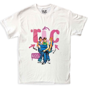 Tlc - Kicking Group Uni Wht T-Shirt in der Gruppe MERCHANDISE / T-shirt / RnB-Soul bei Bengans Skivbutik AB (5564554r)