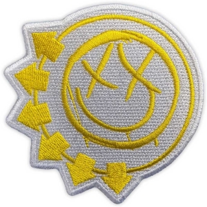 Blink 182 - Yellow Six-Arrow Smile Woven Patch in der Gruppe MERCHANDISE / Merch / Punk bei Bengans Skivbutik AB (5565565)