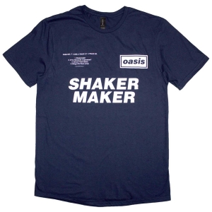 Oasis - Shakermaker Tracklisting Navy T-Shirt in der Gruppe MERCHANDISE / T-shirt / Pop-Rock bei Bengans Skivbutik AB (5566073r)