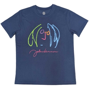 John Lennon - Self Portrait Full Colour Denim T-Shirt in der Gruppe MERCHANDISE / T-shirt / Pop-Rock bei Bengans Skivbutik AB (5566713r)