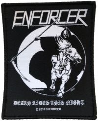 Enforcer - Patch Death Rides This Night (10 X in der Gruppe MERCHANDISE / Stoffaufnäher / Heavy Metal bei Bengans Skivbutik AB (5566833)