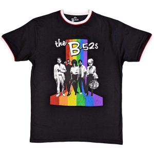 The B-52'S - Rainbow Stripes Ringer Bl T-Shirt in der Gruppe MERCHANDISE / T-shirt / Pop-Rock bei Bengans Skivbutik AB (5566994r)