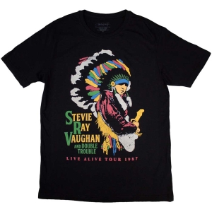 Stevie Ray Vaughan - Double Trouble Tour 87 Bl T-Shirt in der Gruppe MERCHANDISE / T-shirt / Blues bei Bengans Skivbutik AB (5567009r)