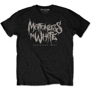 Motionless In White - Graveyard Shift Logo Uni Bl T-Shirt in der Gruppe MERCHANDISE / T-shirt / Hårdrock bei Bengans Skivbutik AB (5567536r)