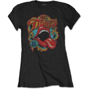 Rolling Stones - Retro 70S Vibe Lady Bl T-Shirt in der Gruppe MERCHANDISE / T-shirt / Pop-Rock bei Bengans Skivbutik AB (5567540r)