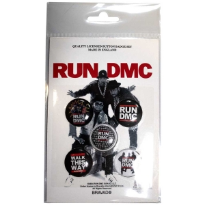 Run Dmc - Walk This Way Button Badge Pack in der Gruppe MERCHANDISE / Merch / Hip Hop-Rap bei Bengans Skivbutik AB (5569300)