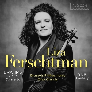 Liza Ferschtman & Brussels Philharmonic & Elias Grandy - Brahms: Violin Concerto / Suk: Fantasy Op. 24 in der Gruppe CD bei Bengans Skivbutik AB (5574857)