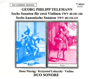 Telemann - Sonatas For 2 Violins in der Gruppe CD / Klassiskt bei Bengans Skivbutik AB (5574919)