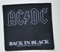 Ac/Dc - Patch Back In Black (9,5 X 10,1 Cm) in der Gruppe MERCHANDISE / Stoffaufnäher / Heavy Metal bei Bengans Skivbutik AB (5577289)