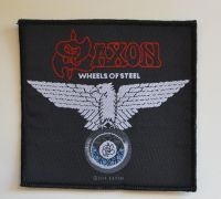 Saxon - Patch Wheels Of Steel (10,2 X 9,8 C in der Gruppe MERCHANDISE / Accessoarer / Hårdrock bei Bengans Skivbutik AB (5577313)