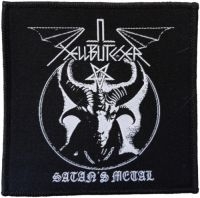 Hellbutcher - Patch Satans Metal (9,7 X 9,7 Cm) in der Gruppe MERCHANDISE / Stoffaufnäher / Heavy Metal bei Bengans Skivbutik AB (5577363)