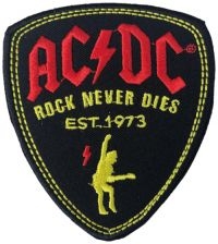 Ac/Dc - Patch Plectrum (Guitar Pick) (8,8 X in der Gruppe MERCHANDISE / Stoffaufnäher / Heavy Metal bei Bengans Skivbutik AB (5577386)