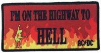 Ac/Dc - Patch Highway To Hell Flames (5,3 X in der Gruppe MERCHANDISE / Stoffaufnäher / Heavy Metal bei Bengans Skivbutik AB (5577388)