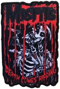 Misfits - Patch Death Comes Ripping (10,1 X 6 in der Gruppe MERCHANDISE / Stoffaufnäher / Pop-Rock bei Bengans Skivbutik AB (5577585)