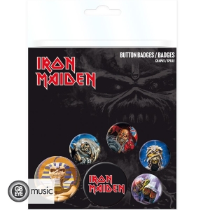 Iron Maiden - Badge Pack - Mix in der Gruppe MERCHANDISE / Pin-Button Badge / Heavy Metal bei Bengans Skivbutik AB (5577863)