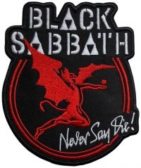 Black Sabbath - Patch Archange Never Say Die (10,1 in der Gruppe MERCHANDISE / Stoffaufnäher / Heavy Metal bei Bengans Skivbutik AB (5579721)