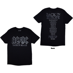 Ac/Dc - Back In Black Eu Tour 24 Uni Bl T-Shirt in der Gruppe MERCHANDISE / T-shirt / Hårdrock bei Bengans Skivbutik AB (5581207r)