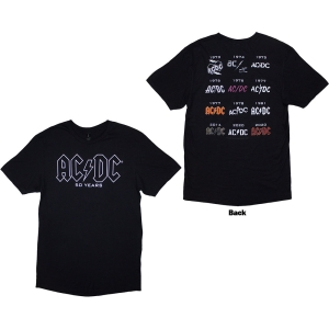 Ac/Dc - History Logo Uni Bl T-Shirt in der Gruppe MERCHANDISE / T-shirt / Hårdrock bei Bengans Skivbutik AB (5581216r)