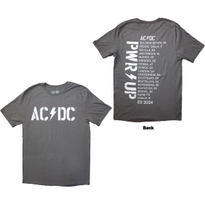 Ac/Dc - Logo Eu Tour 24 Uni Grey T-Shirt in der Gruppe MERCHANDISE / T-shirt / Hårdrock bei Bengans Skivbutik AB (5581217r)