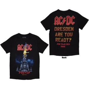 Ac/Dc - Pwr Up Dresden 24 Lady Bl T-Shirt in der Gruppe MERCHANDISE / T-shirt / Hårdrock bei Bengans Skivbutik AB (5581223r)
