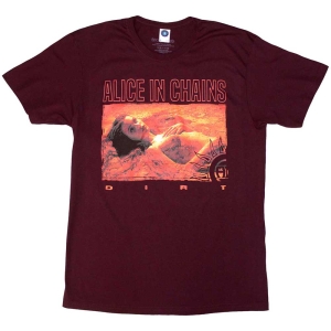 Alice In Chains - Dirt Orange Uni Maroon T-Shirt in der Gruppe MERCHANDISE / T-shirt / Pop-Rock bei Bengans Skivbutik AB (5581232r)