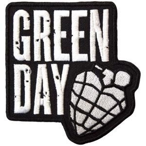 Green Day - Stacked Logo & Grenade Woven Patch in der Gruppe MERCHANDISE / Merch / Punk bei Bengans Skivbutik AB (5581827)