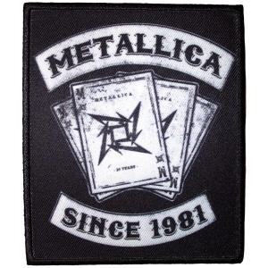 Metallica - 30Th Anniversary Playing Card Printed Patch in der Gruppe MERCHANDISE / Merch / Hårdrock bei Bengans Skivbutik AB (5581863)