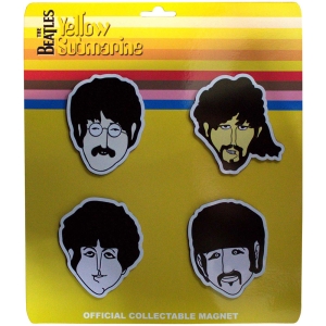 Beatles - Yellow Submarine Heads Embossed 4-Piece Magnet Set in der Gruppe MERCHANDISE / Merch / Pop-Rock bei Bengans Skivbutik AB (5581929)