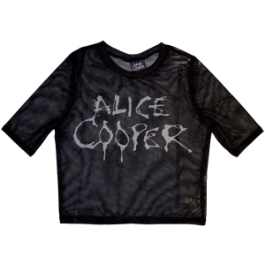 Alice Cooper - Dripping Logo Lady Bl Mesh Crop Top in der Gruppe MERCHANDISE / T-shirt / Hårdrock bei Bengans Skivbutik AB (5583005r)