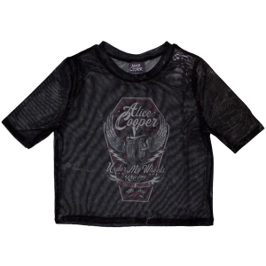 Alice Cooper - Under My Wheels Lady Bl Mesh Crop Top in der Gruppe MERCHANDISE / T-shirt / Hårdrock bei Bengans Skivbutik AB (5583006r)