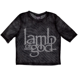Lamb Of God - Logo Lady Bl Mesh Crop Top in der Gruppe MERCHANDISE / T-shirt / Hårdrock bei Bengans Skivbutik AB (5583033r)