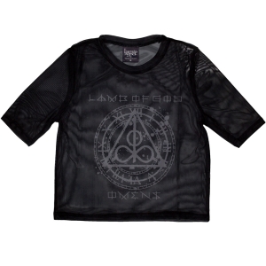 Lamb Of God - Omens Clock Lady Bl Mesh Crop Top in der Gruppe MERCHANDISE / T-shirt / Hårdrock bei Bengans Skivbutik AB (5583034r)