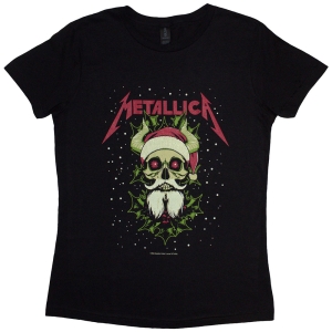 Metallica - Santa Horns Lady Bl T-Shirt in der Gruppe MERCHANDISE / T-shirt / Hårdrock bei Bengans Skivbutik AB (5583037r)