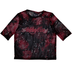 Motley Crue - Feelgood Logo Lady Bl Mesh Crop Top in der Gruppe MERCHANDISE / T-shirt / Hårdrock bei Bengans Skivbutik AB (5583044r)