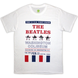 Beatles - Washington 64 Stars & Stripes Uni Wht T-Shirt in der Gruppe MERCHANDISE / T-shirt / Pop-Rock bei Bengans Skivbutik AB (5583331r)