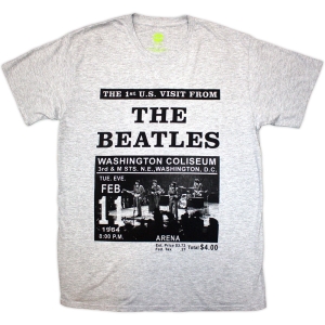 Beatles - Washington 64 Promo Uni Grey T-Shirt in der Gruppe MERCHANDISE / T-shirt / Pop-Rock bei Bengans Skivbutik AB (5583336r)