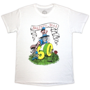 Grateful Dead - 60Th Rose Pose Uni Wht T-Shirt in der Gruppe MERCHANDISE / T-shirt / Pop-Rock bei Bengans Skivbutik AB (5583342r)
